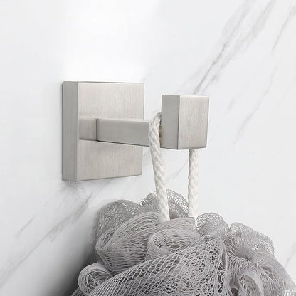 NearMoon Bath Towel Hooks -SUS304 Stainless Steel Square Clothes Robe Hooks - Image 4
