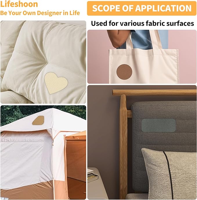 Fabric Repair Patches, 17X79 Inch Canvas Self-Adhesive Fabric Patches Tape - Image 3