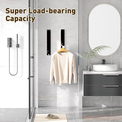 Clothes Drying Rack, Laundry Room Wall Mounted Retractable Clothes Hanger - Image 5