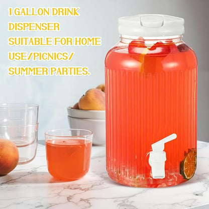SiliFine 2 Pieces 1 Gallon Plastic Beverage Dispenser - Image 7