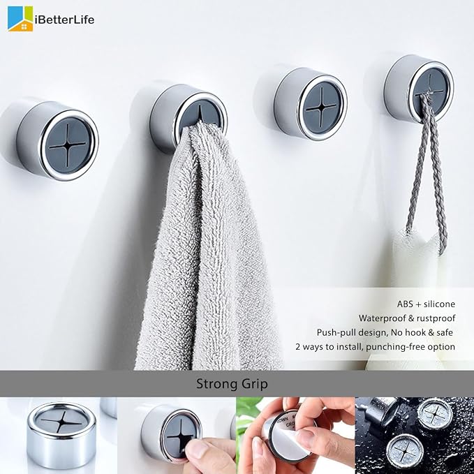 iBetterLife Adhesive Kitchen Towel Hooks - Image 6