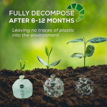 ANECO 100% Compostable Waste Bags 2.6 Gallon Extra Strong Kitchen Small Compost - Image 3