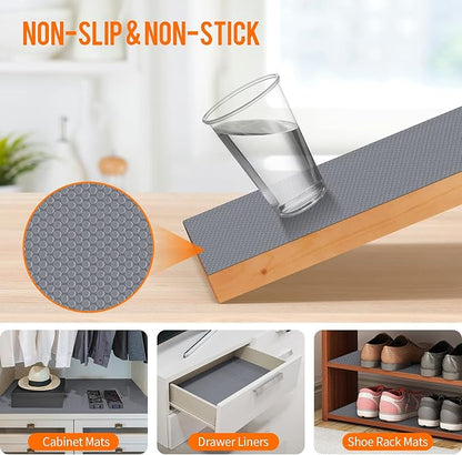 Shelf Liners for Kitchen Cabinets Non-Slip Drawer Liner Non Adhesive Cupboard - Image 7
