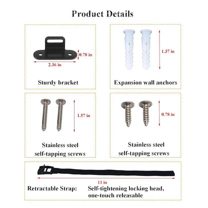 Anti Tip Furniture Anchors, Heavy Duty Furniture Wall Anchor, Adjustable - Image 5