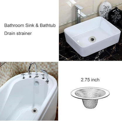 10PCS Mesh Sink Drain Strainer Bathroom, 2.75" Stainless Steel Slop Basket - Image 5