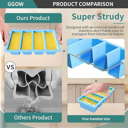 Silicone Freezer Tray for Sauce Cube: Silicone Freezing Tray for Broth Sauce - Image 7