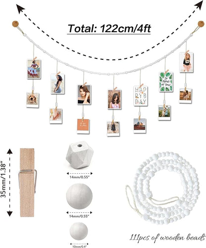 4 Feet Wooden Beads Garland - Image 3
