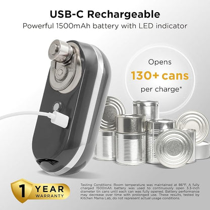Kitchen Mama Mini Plus Rechargeable Electric Can Opener: USB-C Charging - Image 3
