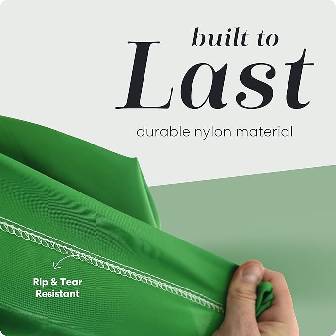 Handy Laundry Nylon XL - Large Capacity with Locking Drawstring, Machine Washable, Fits Laundry Baskets or Hampers, Holds 3 Loads of Clothes - Green (Pack of 2)