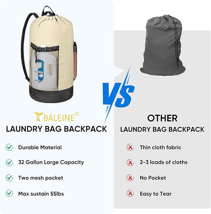 BALEINE 150L Laundry Bag Backpack, 900D Oxford Fabric Large Travel Laundry Bags - Image 5