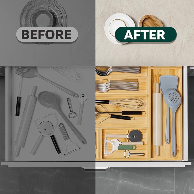 Bamboo Drawer Organizer - Image 6
