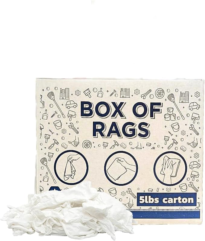Premium White T-Shirt Cleaning Rags – White Cotton Rags by SupremePlus