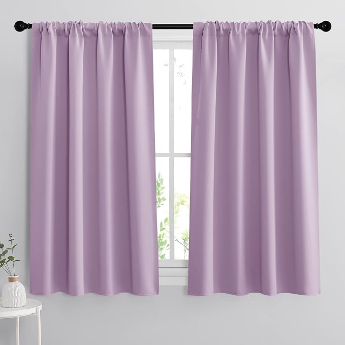 RYB HOME Small Kitchen Curtains, Room Darkening Drapes Energy Efficient Half by RYBHOME
