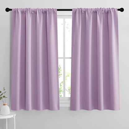 RYB HOME Small Kitchen Curtains, Room Darkening Drapes Energy Efficient Half by RYBHOME