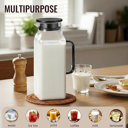 2 Liter/68 oz Square Glass Pitcher - Image 3