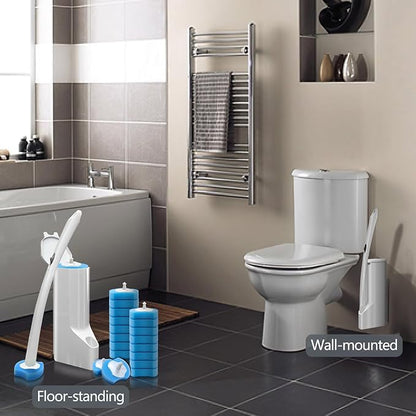 144 Count Toilet Brush Refills for Most Wands, Toliet Wand Refills-Blue - Image 5
