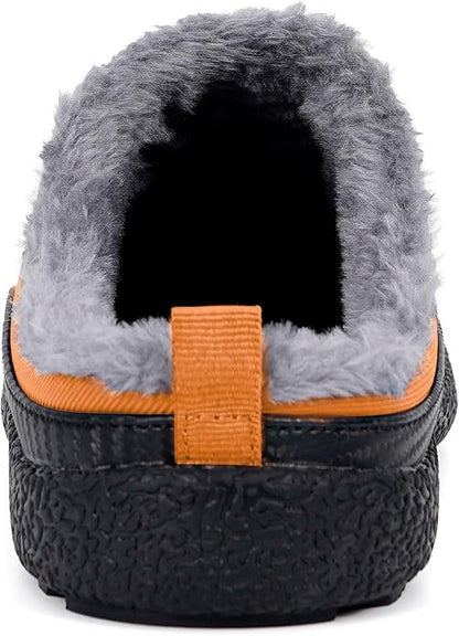 Womens Mens House Slippers Slip on Snow Winter Warm Fully Fur Lined Slippers - Image 3