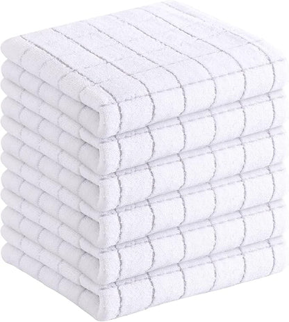 Homaxy 100% Cotton Terry Kitchen Towels, Checkered Designed, Soft and Super by Homaxy