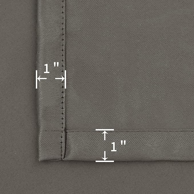 BGment Rod Pocket Blackout Curtains for Bedroom 84 Inches Length - Thermal Insulated Room Darkening Curtain for Living Room, 42 x 84 Inch, 2 Panels, Grey