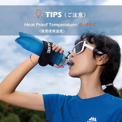 TRIWONDER Running Handheld Water Bottle 17.6oz BPA-Free Hydration Bottle for Running, Marathons & Walking