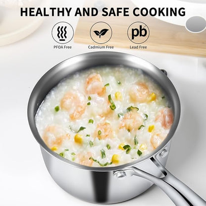 EWFEN 3 Ply Stainless Steel Saucepan - Image 5
