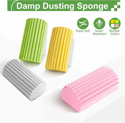 4-Pack Damp Clean Duster Sponge, Sponge Cleaning Brush, Duster - Image 6