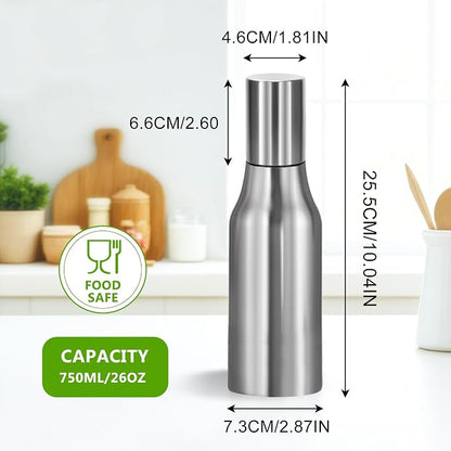 Stainless Steel Oil Dispenser Bottle - 750ML Leak-Proof Oil Container - Image 3