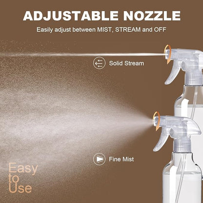 Plastic Spray Bottles Heavy Duty Spraying, Mist & Stream, Empty Water Sprayer - Image 3