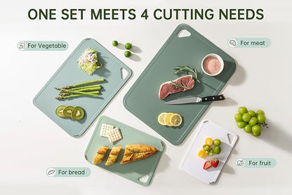 THETCHRY Plastic Cutting Board Set of 4, Extra Large Cutting Board - Image 5