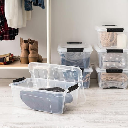 IRIS USA 13 Qt Stackable Plastic Storage Bins - Image 5