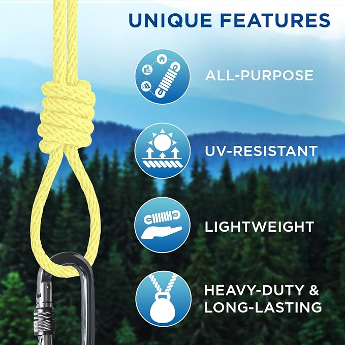 TECEUM Cotton Rope 3/16” – 50 FT – Strong All-Purpose Braided Rope – Natural - Image 4