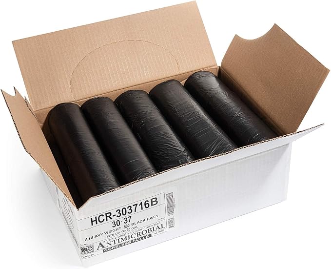 Aluf Plastics High Density Trash Bags, 30 Gallon, 16 Micron, - Image 2