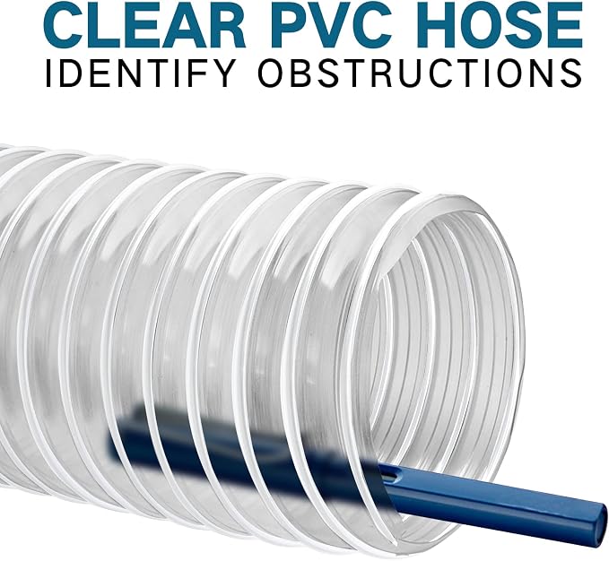 Heavy PVC Dust Collection Hose 2 1/2" x 20', Puncture Resistant PVC Dust - Image 4