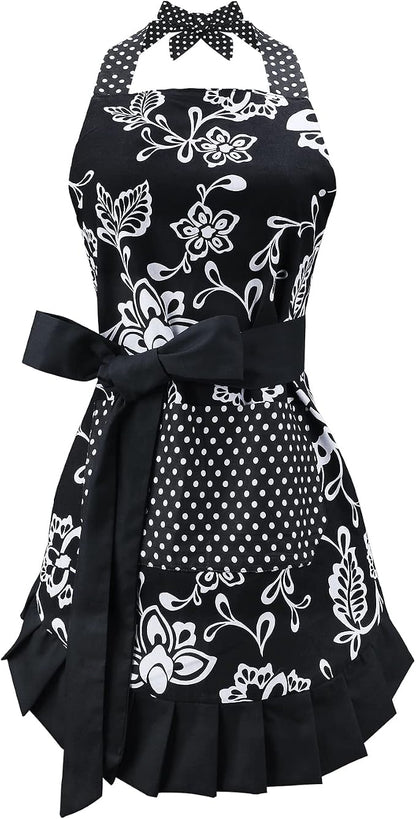 G2PLUS Vintage Floral Kitchen Apron by G2PLUS