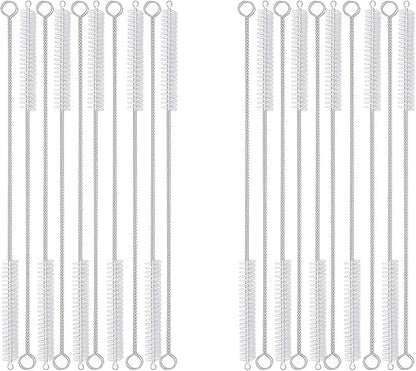 20PCS Straw Cleaner Brush kit, Straw Brush of 8mm-10.6 inch by KINGSEM
