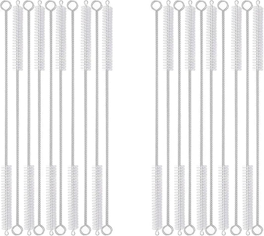 20PCS Straw Cleaner Brush kit, Straw Brush of 8mm-10.6 inch by KINGSEM