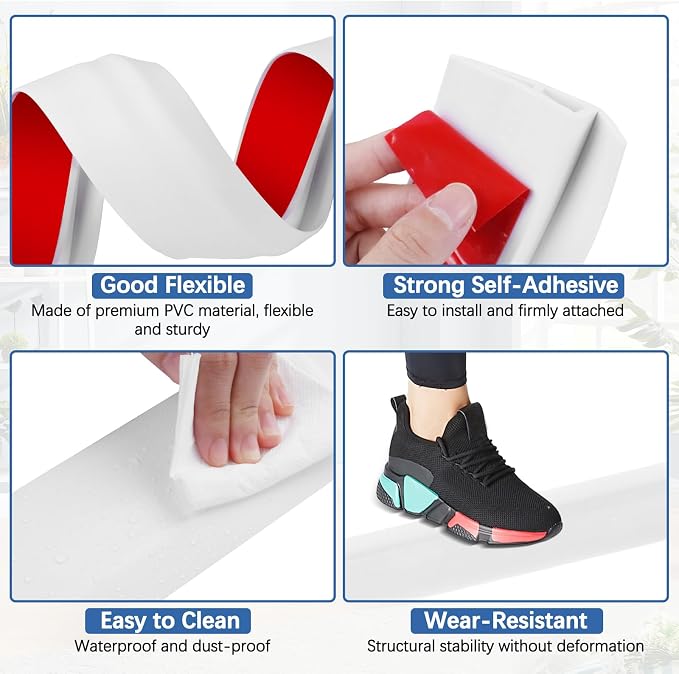 Vinyl Door Threshold Flooring Transition Strip Self Adhesive Carpet Edging Strip - Image 4