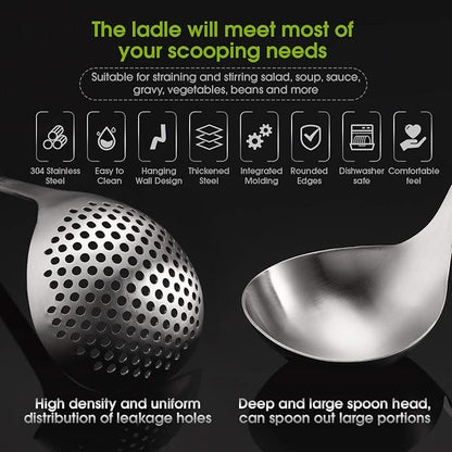Patelai Hot Pot Slotted Ladle Set Stainless Steel Soup Ladle Strainer Scoops - Image 5