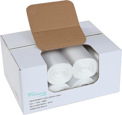 TYPLASTICS 55 Gallon Clear Trash Can Liners - Image 5
