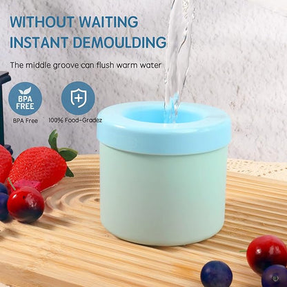 Small Ice Maker Cup, Cylinder Silicone Ice Cube Molds, Mini Ice Maker Cube Tray - Image 2
