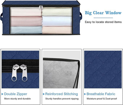 HomeHacks Storage 6-Pack Clothes Organizer Storage Bags Foldable Storage Box - Image 4