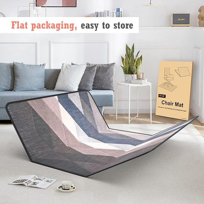Heavy Duty Office Chair Mat for Carpet and Hardwood Floor Bohemian Desk Chair - Image 4