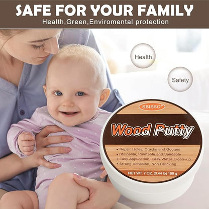 SEISSO Wood Putty, Wood Putty Outdoor Waterproof, Wood Repair Putty Stainable - Image 7