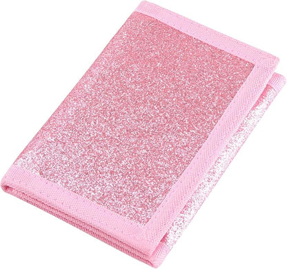 NEICY RFID Blocking Canvas Wallet for Men and Women - Camo Trifold Outdoor Sports Wallets with Magic Sticker for Teen Kids (Rose Bling)