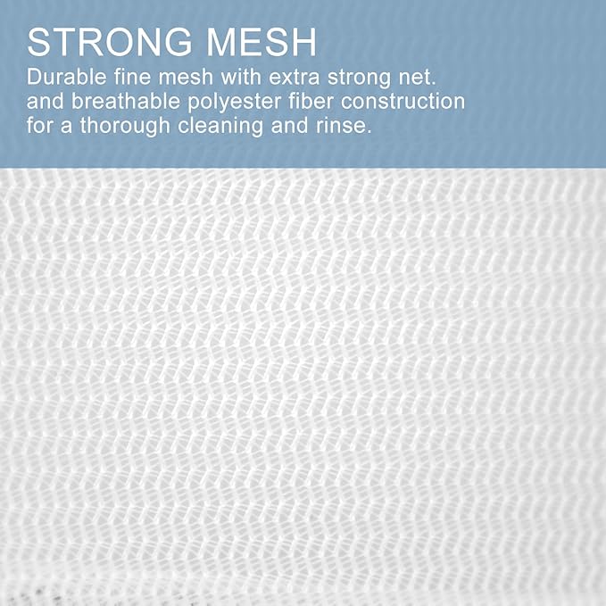 Muchfun 4Pcs Durable Fine Mesh Laundry Bags for Delicates 16 x 20 Inches (4, Large)