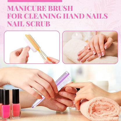 Patelai 12 Pcs Handle Grip Nail Brush Bulk Colorful Nail Scrubber Fingernail - Image 6