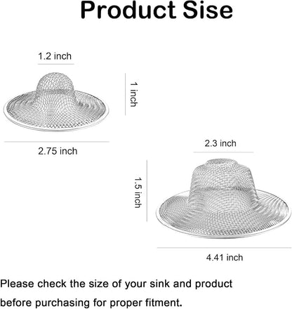 20PCS Stainless Steel Slop Basket Filter Trap, 2.75" & 4.41" Bathroom Sink - Image 2