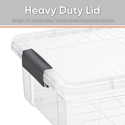 Superio Storage Bins with Lids, Stackable Totes, BPA Free, Odor Free, Organizer - Image 4
