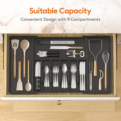 Lifewit Silverware Drawer Organizer, Expandable Utensil Tray - Image 3