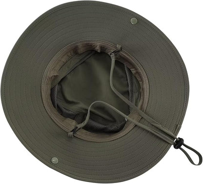 Connectyle Sun Hat for Men Women Outdoor UV Protection Safari Hat for Fishing Hiking Gardening Breathable Cowboy Hat UPF50